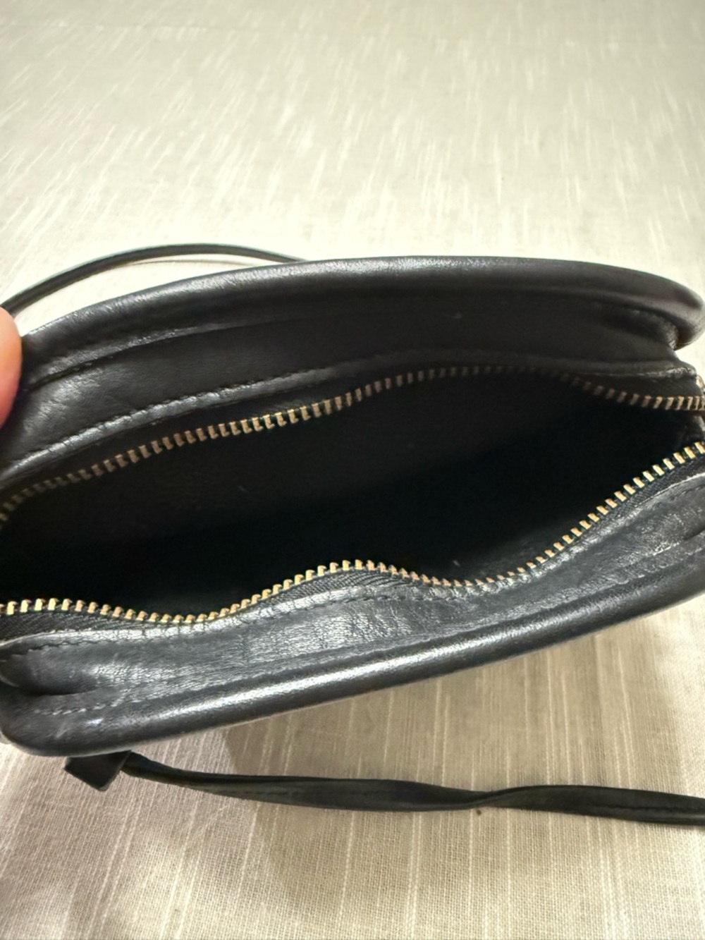 Coach Black Leather Small Crossbody with Front Slip Pocket - Picture 6 of 7